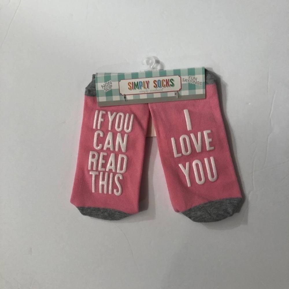 Simply Southern Non Slip I Love You Socks NWT